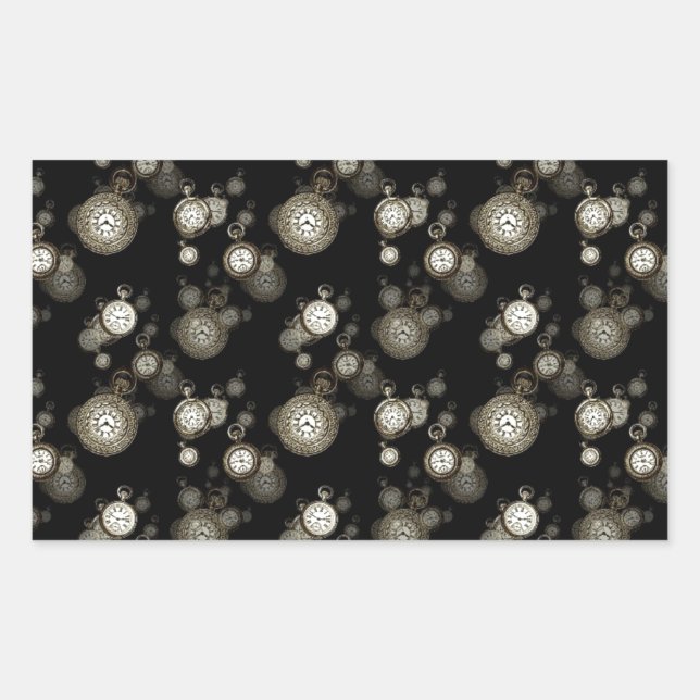 Sticker Rectangulaire Regarder les faces imprimé - accessoire à motif st (Devant)