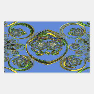 Sticker Rectangulaire Regardez mes courbes bleues