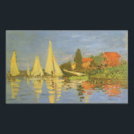 Sticker Rectangulaire Regatta à Argenteuil par Claude Monet<br><div class="desc">Regatta à Argenteuil (1872) de Claude Monet est une vintage impressionnisme peinture marine d'art. Vous pouvez voir le reflet des voiliers dans l'eau du lac. Un paysage marin maritime avec un yacht ou une course en bateau sur une journée ensoleillée de saison estivale. À propos de l'artiste : Claude Monet...</div>