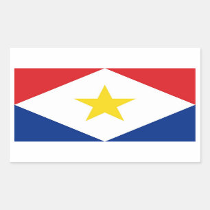 Sticker Rectangulaire région néerlandaise de pays de drapeau d'île de