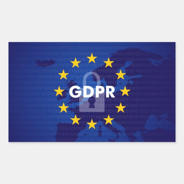 Sticker Rectangulaire Règlement général sur la protection des données sé (Devant)