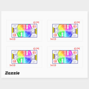 Sticker Rectangulaire Règles de paix -