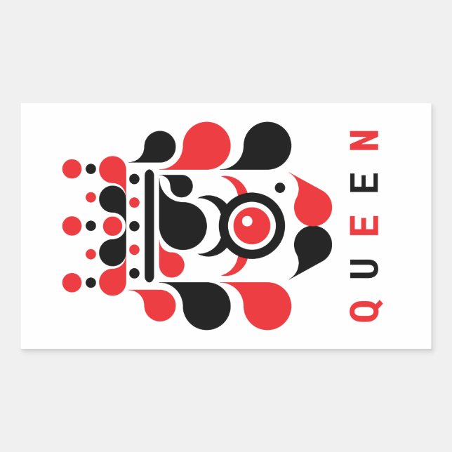 STICKER RECTANGULAIRE REINE (Devant)