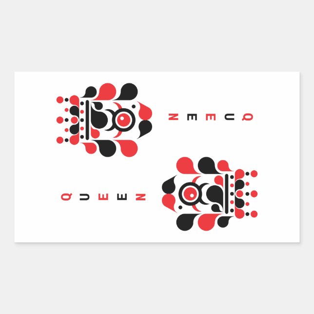 STICKER RECTANGULAIRE REINE (Devant)