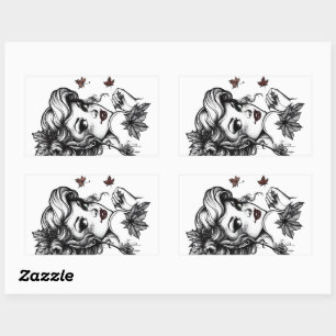 Sticker Rectangulaire Reine d'Automne