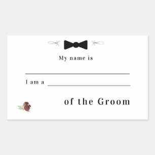 Sticker Rectangulaire Relation avec l'autocollant Mariage Groom