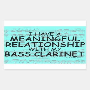 Sticker Rectangulaire Relation significative Basse Clarinet Rectangulair