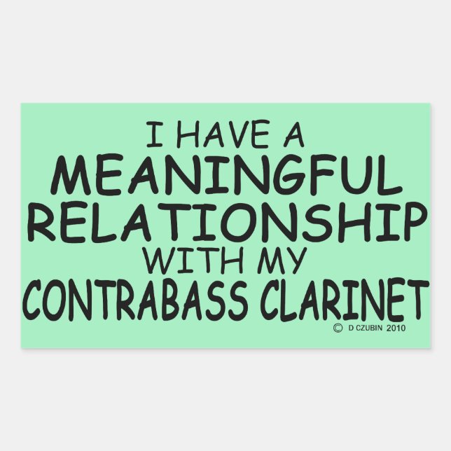 Sticker Rectangulaire Relation significative Contrabass Clarinet Rectan (Devant)