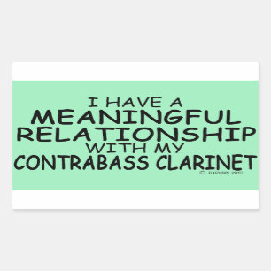 Sticker Rectangulaire Relation significative Contrabass Clarinet Rectan