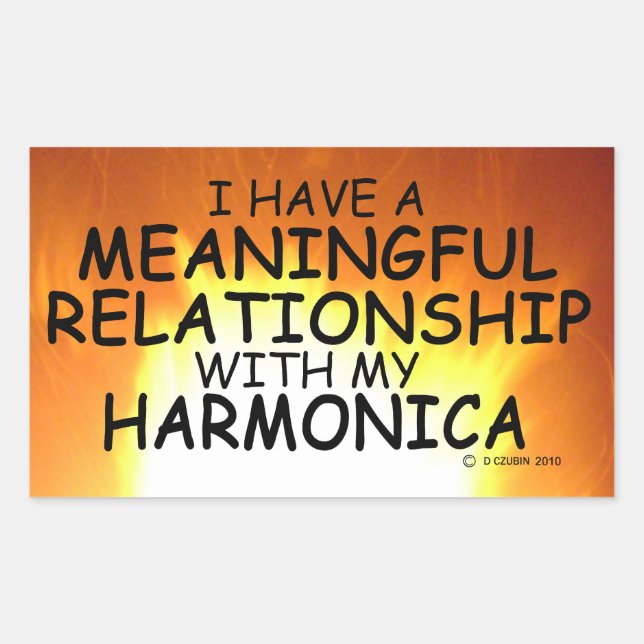 Sticker Rectangulaire Relation significative Harmonica Stic Rectangulair (Devant)