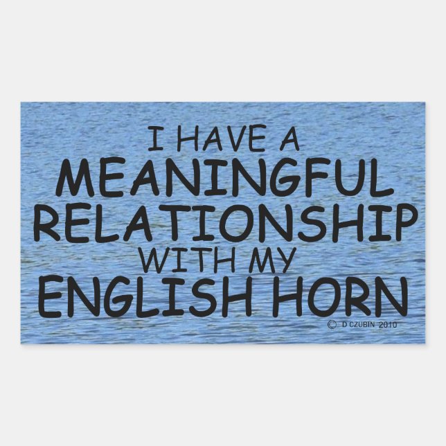 Sticker Rectangulaire Relation significative Horne Anglaise Rectangulair (Devant)