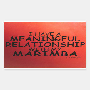Sticker Rectangulaire Relation significative Marimba Bâton rectangulaire