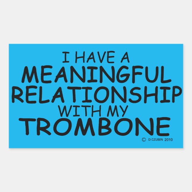 Sticker Rectangulaire Relation significative Trombone Bâton rectangulair (Devant)