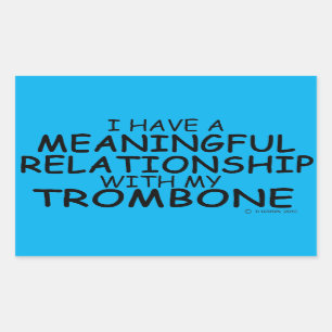 Sticker Rectangulaire Relation significative Trombone Bâton rectangulair