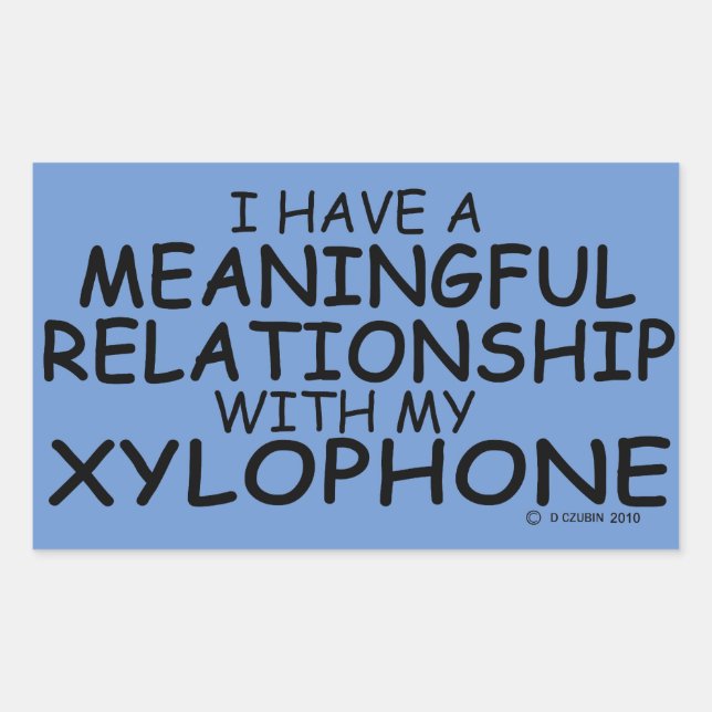 Sticker Rectangulaire Relation significative Xylophone Stic rectangulair (Devant)