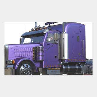 Sticker Rectangulaire Remorque semi-tracteur violet métallique Camion