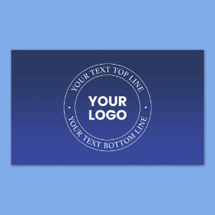 Sticker Rectangulaire Remplacement facile de logo et de texte Dégradé