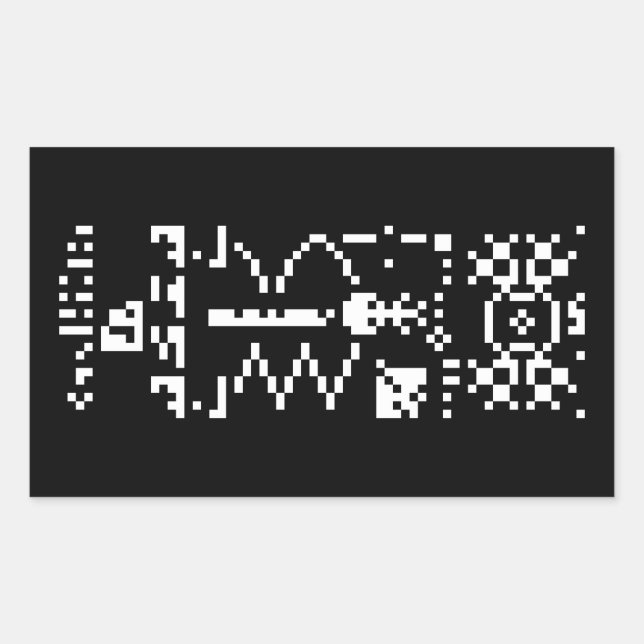 Sticker Rectangulaire Réponse du message binaire Arecibo (Devant)