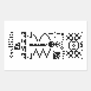 Sticker Rectangulaire Réponse du message binaire Arecibo