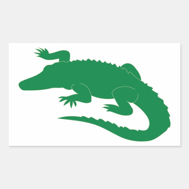Sticker Rectangulaire Reptile d'alligator crocodile (Devant)