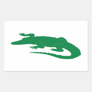 Sticker Rectangulaire Reptile d'alligator d'alligator de crocodile