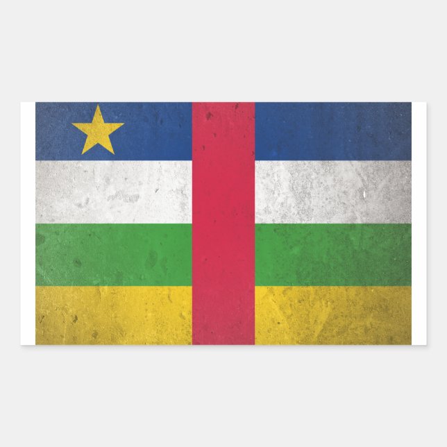 Sticker Rectangulaire République centrafricaine (Devant)