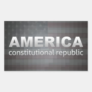 Sticker Rectangulaire République constitutionnelle