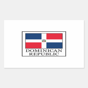 Sticker Rectangulaire République dominicaine