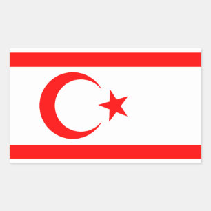 Sticker Rectangulaire République turque de Chypre-Nord