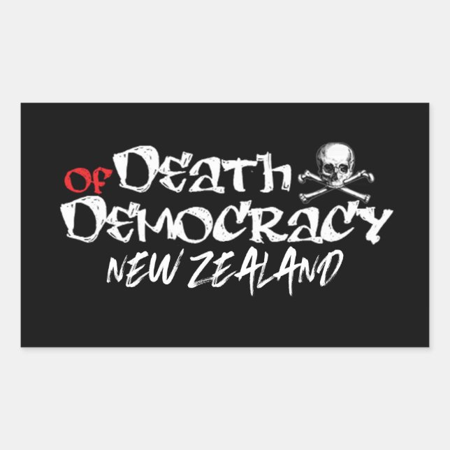 Sticker Rectangulaire Résistance Devient Devoir NZ Politique (Devant)