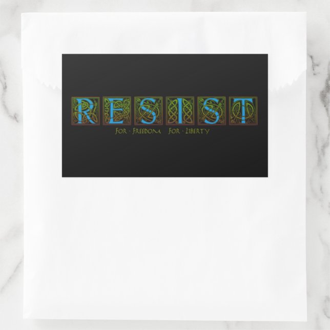 Sticker Rectangulaire Résister (Sac)