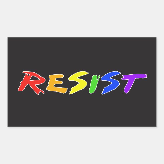 Sticker Rectangulaire Résistez ! (Devant)