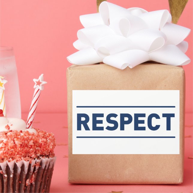 Sticker Rectangulaire Respect (Fête)