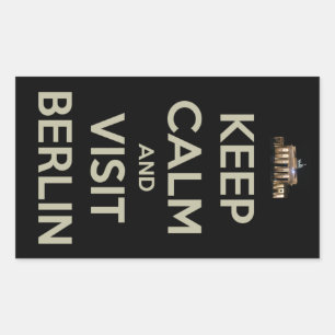 Sticker Rectangulaire rester calme visite berlin