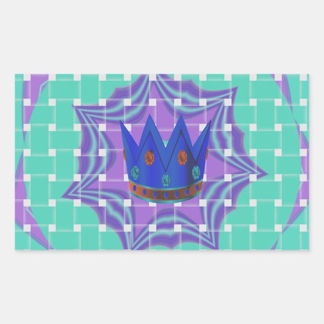 Sticker Rectangulaire Restez simple : l'art Motif de la Clarté Royale (Devant)