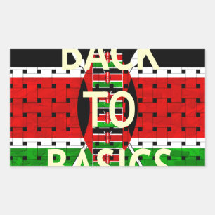 Sticker Rectangulaire Retour aux bases : Kenya Drapeau Thème de la cultu