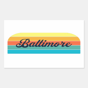 Sticker Rectangulaire Retro Baltimore
