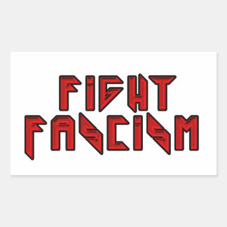 Sticker Rectangulaire Retro Rocker - Combattre le fascisme