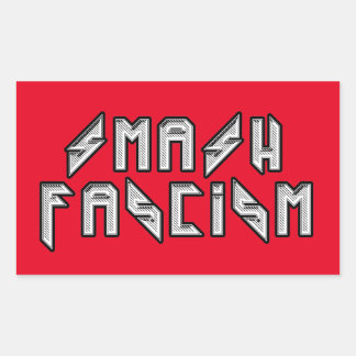 Sticker Rectangulaire Retro Rocker - Le fascisme escamotable