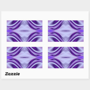 Sticker Rectangulaire Rêves arc-en-ciel à fleurs violettes