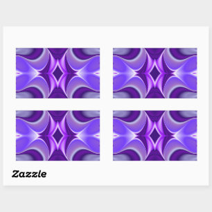 Sticker Rectangulaire Rêves arc-en-ciel à fleurs violettes