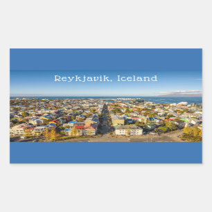 Sticker Rectangulaire Reykjavik Islande