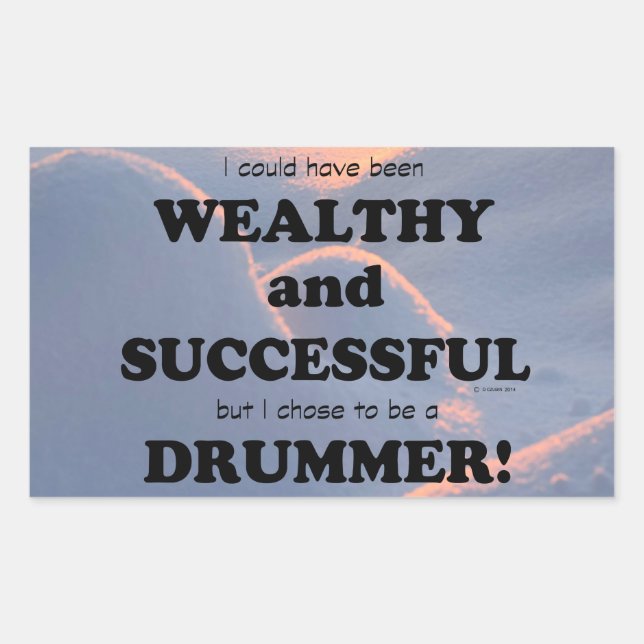 Sticker rectangulaire riche et réussi (Devant)