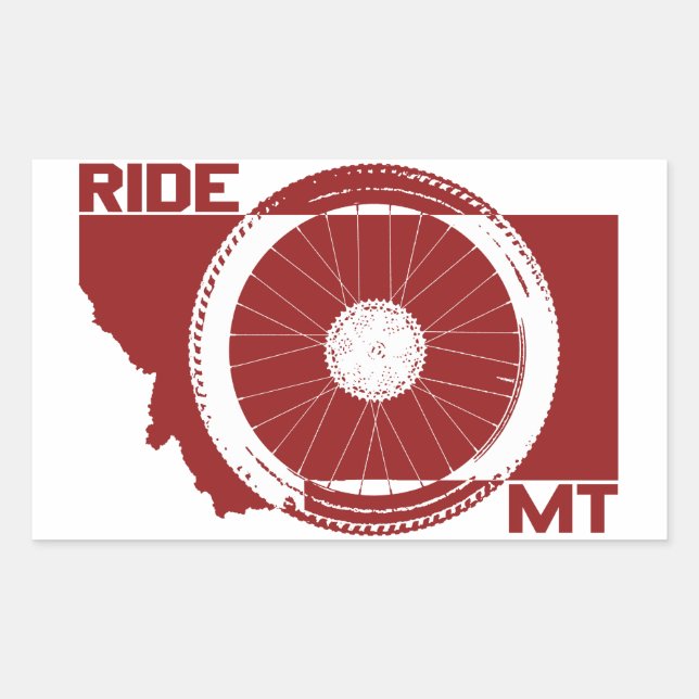 Sticker Rectangulaire Ride Montana (Devant)
