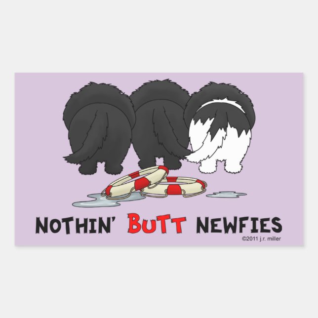 Sticker Rectangulaire Rien de neuf sur le bouton (Devant)