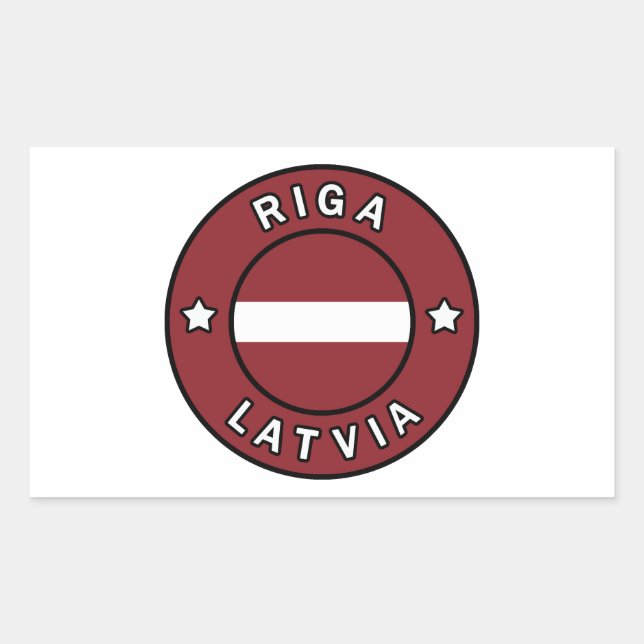 Sticker Rectangulaire Riga Lettonie (Devant)