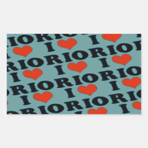 Sticker Rectangulaire rio de janeiro - I love Rio