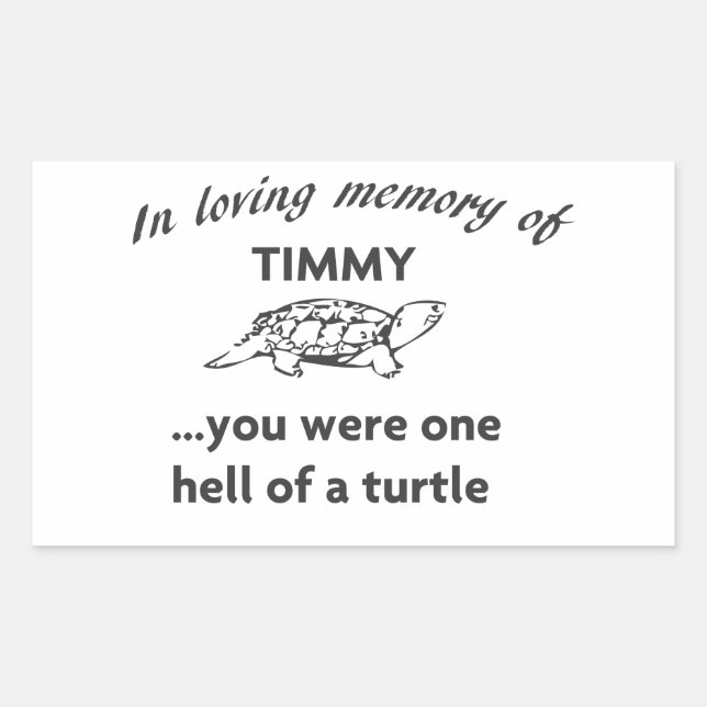 STICKER RECTANGULAIRE RIP TIMMMY (Devant)