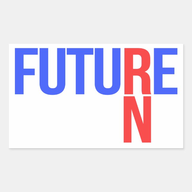 STICKER RECTANGULAIRE RN FUTUR (Devant)