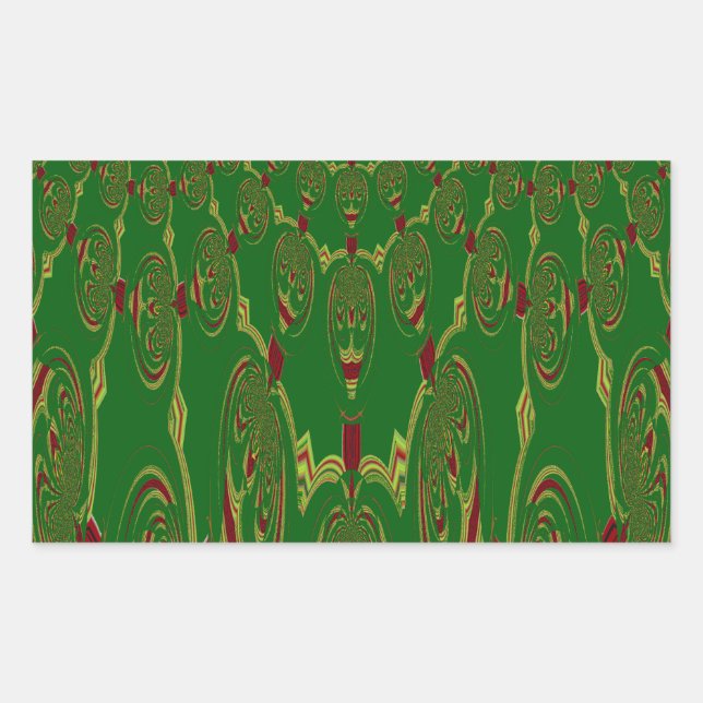 Sticker Rectangulaire Robots verts (Devant)